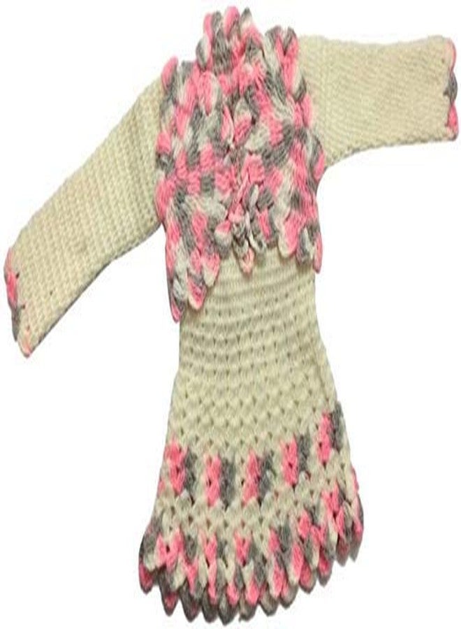 Cute Collection Handmade Woolen Frock Cum Sweater for 6 to 12 Months Baby Girls Multicolored - Image 1
