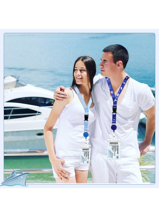Prudiut Cruise Ship Essentials Must Haves Set, 2 Pack Lanyards For Cruise Ship Cards With Id Holder And 4 Pack Cruise Luggage Tags Holder With 2 Pack Waterproof Phone Pouch & 2 Pcs Cruise Chairs Towel Bands - Image 5