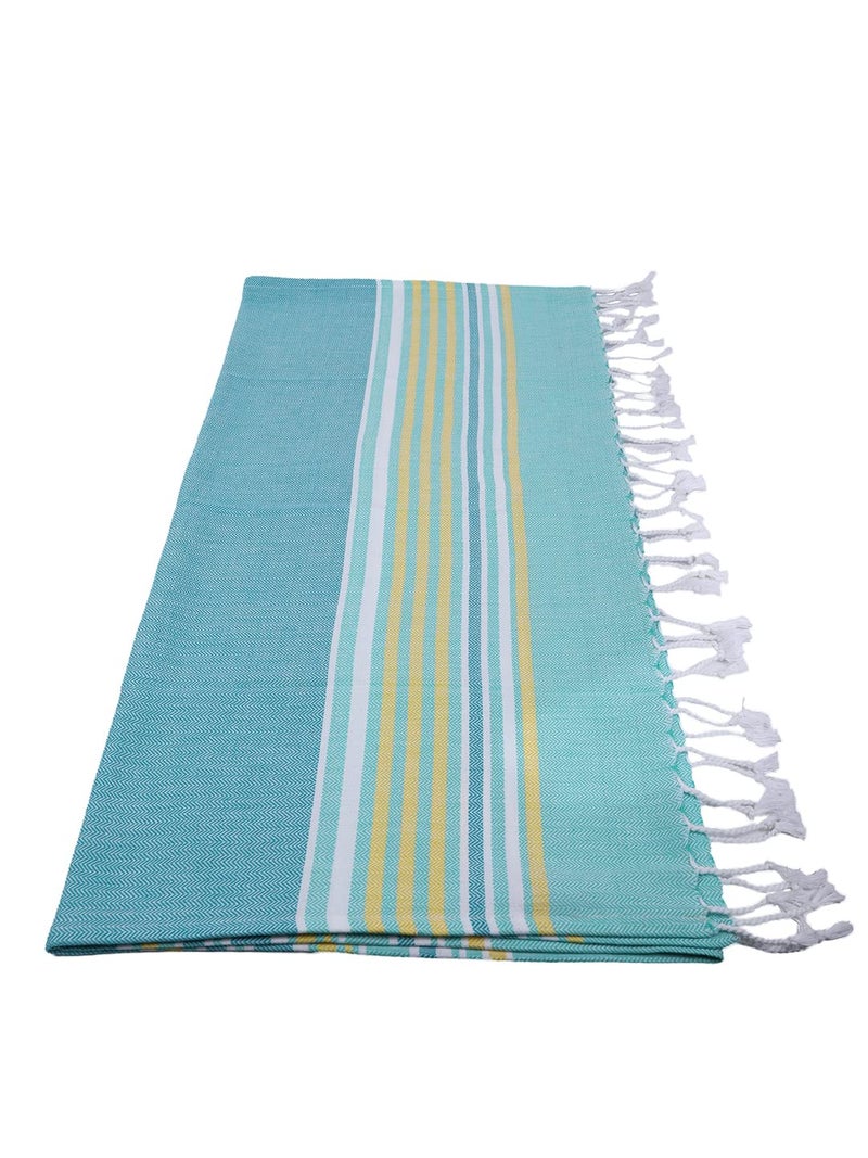 BIANCA Ultra Soft Turkish Hammam Towel 100% Cotton -1pc Bath Towel (Jadore) | Extreme Soft Turkish Hamam Towel | Quick Dry and Lightweight Stripe-Mint - Image 4