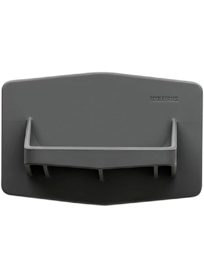 TOOLETRIES The Benjamin Soap Holder  Silicone Toiletry Organizer Shower  Bathroom Accessory  Features SiliconeGrip Technology Removable  Reusable  Charcoal - Image 4