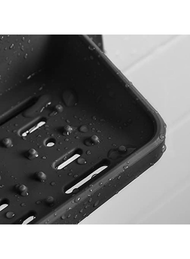 TOOLETRIES The Benjamin Soap Holder  Silicone Toiletry Organizer Shower  Bathroom Accessory  Features SiliconeGrip Technology Removable  Reusable  Charcoal - Image 5