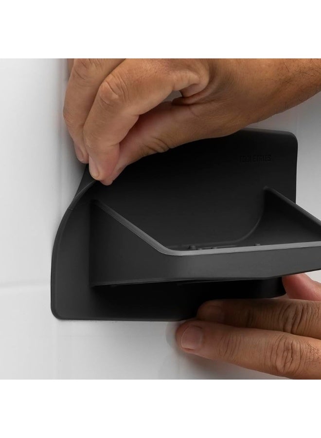 TOOLETRIES The Benjamin Soap Holder  Silicone Toiletry Organizer Shower  Bathroom Accessory  Features SiliconeGrip Technology Removable  Reusable  Charcoal - Image 2
