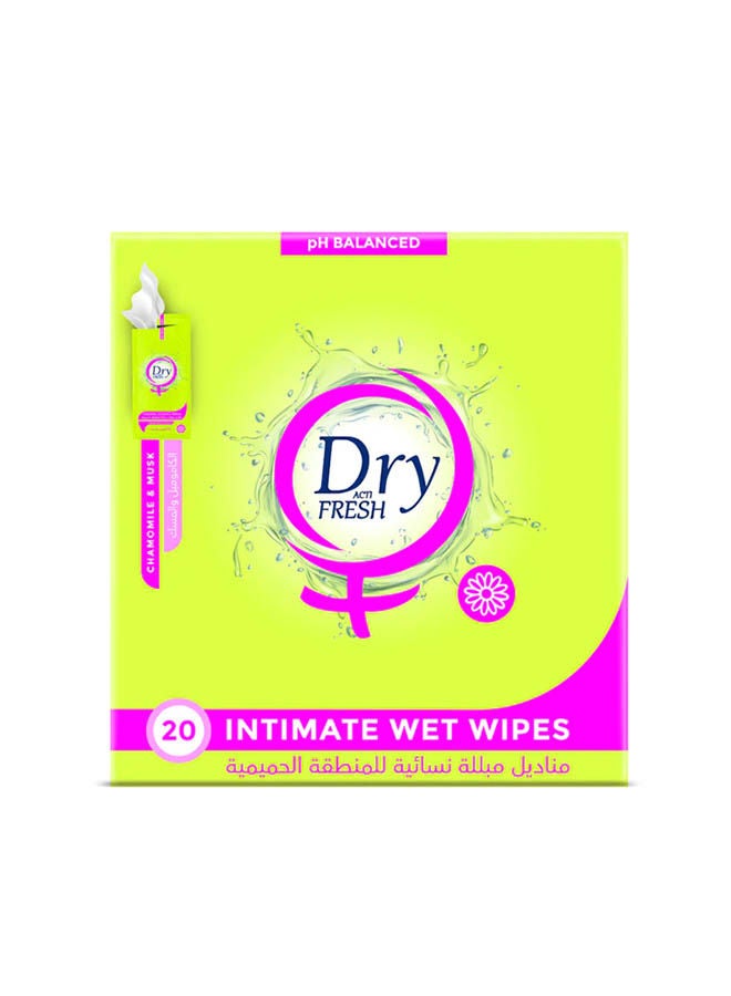 Intimate Feminine Wipes Chamomile & Musk 20 wipe
