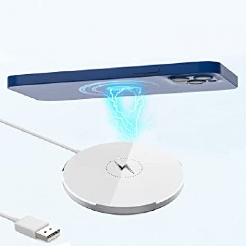 Magnetic Wireless Charger 15W for iPhone 12 Series – White
