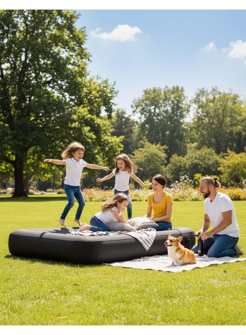 JAJEEK TB-3002 Full Size Air Mattress with Built-In Pump, Quick Self-Inflating Double Air Bed in 3 Minutes, Comfortable Inflatable Mattress for Home, Guests, Camping and Travel - Image 4