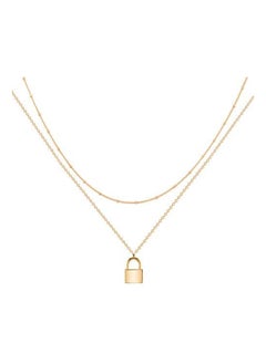 Generic Layered Heart Necklace Pendant Handmade 18k Gold Plated Dainty Gold Choker Arrow Bar Layering Long Necklace  - Image 1