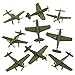 Tim Mee Toy TimMee WW2 Fighter Ace Planes OD Green 9pc Plastic Army Men Airplanes USA Made - Image 3