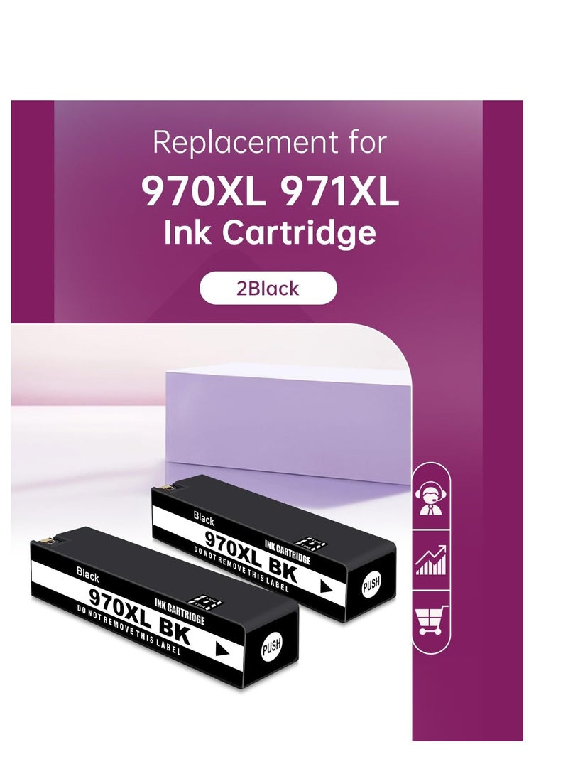 Terabyte - Compatible 970 971XL Ink Cartridge Replacement for HPQ 970 XL CN621AM for Officejet Pro X576dw, X476dw, X476dn, X551dw, X451dw, X451dn Printers - Image 1
