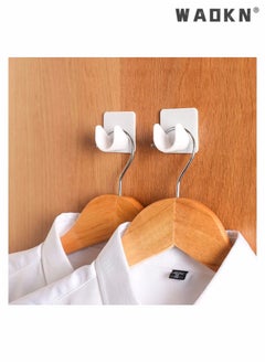 WAOKN Adhesive Shower Curtain Rod Holder, 2 Pairs Curtain Rod Bracket No Drilling, Multifunction U Shape ABS Plastic Shower Rod Retainer for Bathroom Bedroom (Shower Curtain Rod Not Included)  - Image 4