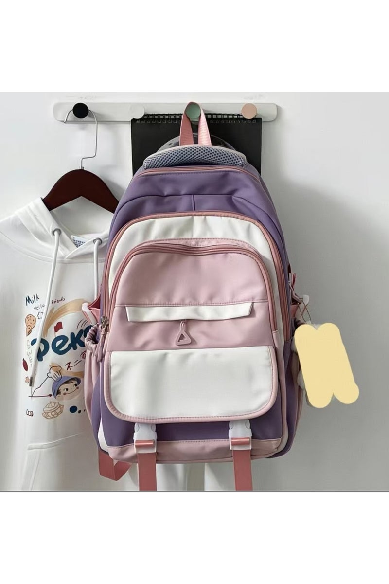 NICE New campus backpack, suitable for both men and women, waterproof backpack, student backpack, lightweight travel backpack, casual day bag, laptop backpack - Image 2