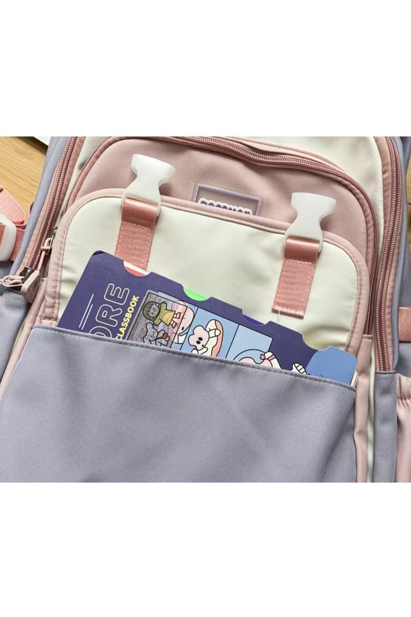 NICE New campus backpack, suitable for both men and women, waterproof backpack, student backpack, lightweight travel backpack, casual day bag, laptop backpack - Image 4