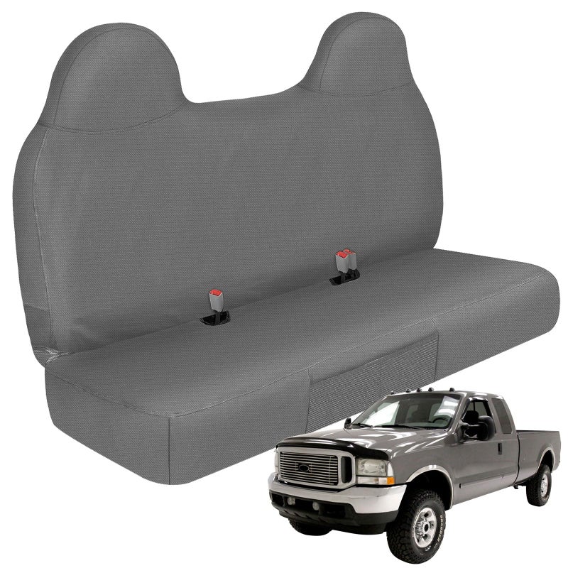 SPORTULI Front Bench Seat Cover Compatible with 1999-2007 Ford F250/F350/F450/F550 Work Truck with Front Solid Bench Seat, 600D Oxford Cloth Heavy Duty Waterproof Non-Slip Custom-fit Front Bench Seat Cover - Image 1