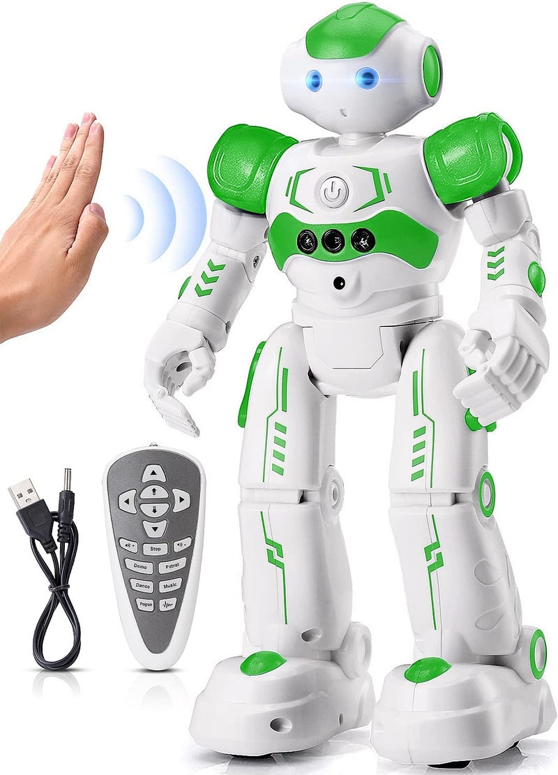 KingsDragon RC Robot Toys for Kids, Gesture & Sensing Remote Control Robot for Age 4 5 6 7 8 Year Old Boys Girls Birthday Present (Green) - Image 1