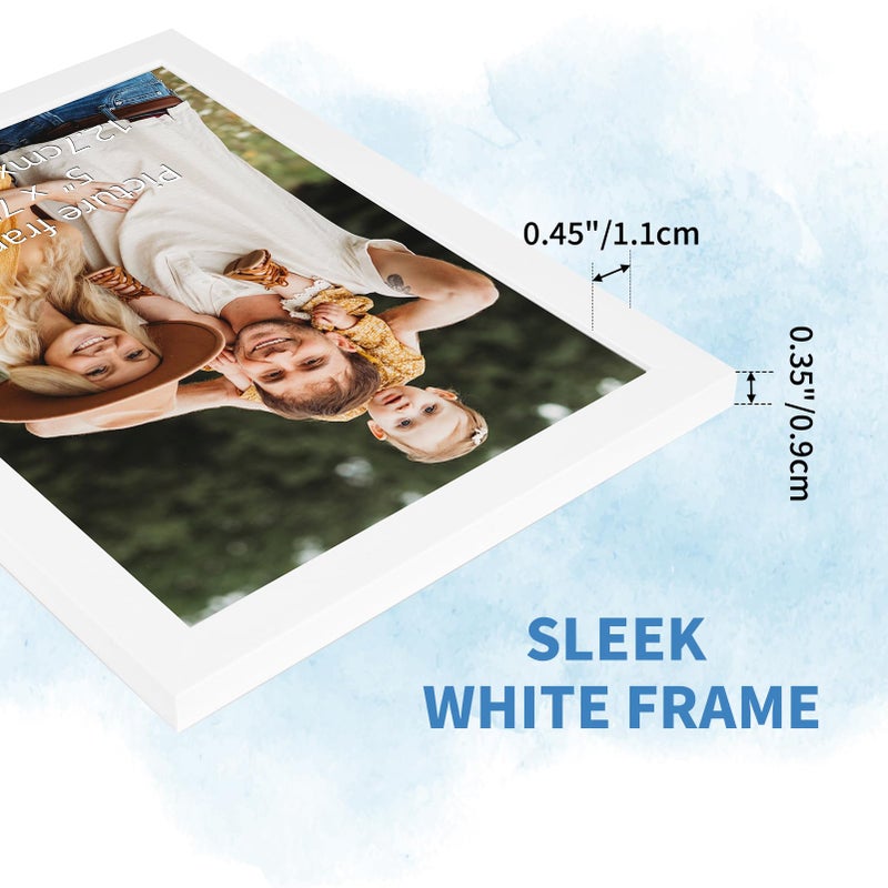 WIFTREY White 5x7 Picture Frame set of 18  Photo Frames 5 x 7 Bulk for Wall Hanging or Tabletop Display - Image 3