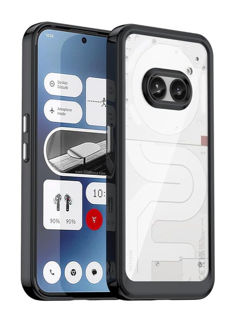 جراب Case for Nothing Phone 2A، ممتص صدمات ناعم مع غطاء خلفي صلب من مادة البولي كربونات الشفافة مقاوم للصدمات جرابات Case for Nothing Phone 2A-أسود