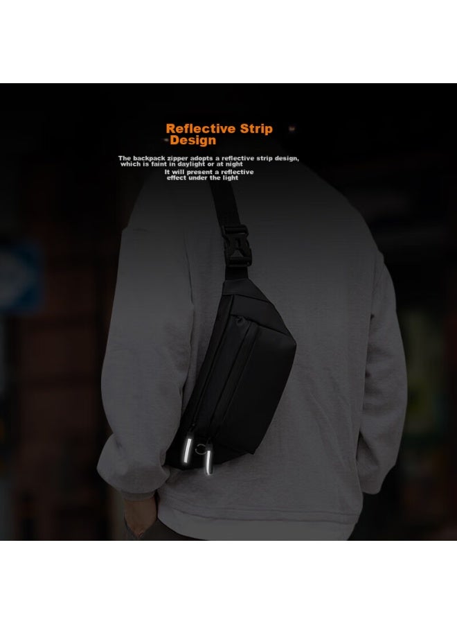 Right Away Crossbody Bag For Men, Casual Chest Bag, Waist Pack, Shoulder Bag, Men's Sports Cycling Commuter Portable Small Messenger Bag - Image 4