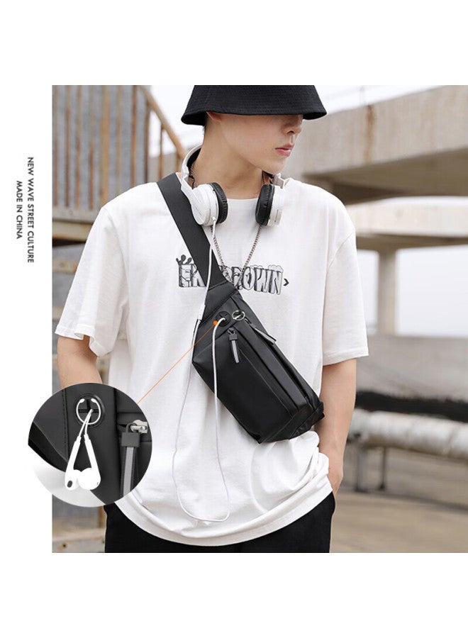Right Away Crossbody Bag For Men, Casual Chest Bag, Waist Pack, Shoulder Bag, Men's Sports Cycling Commuter Portable Small Messenger Bag - Image 5