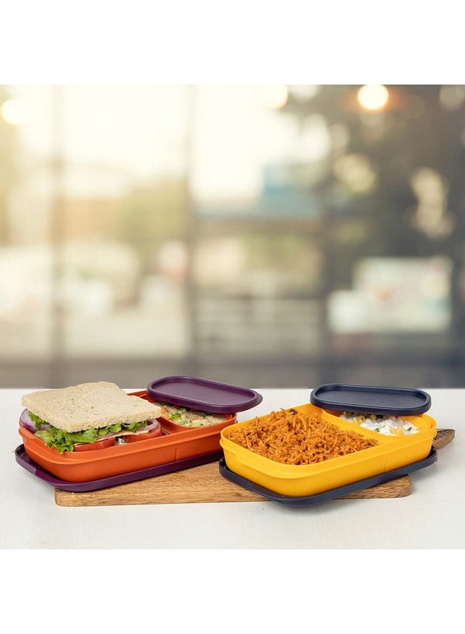 Tupperware صندوق غداء توبراوير ماي لانش محكم السائل 590 مل 2 قطعة، بلاستيك، متعدد الألوان - Image 4