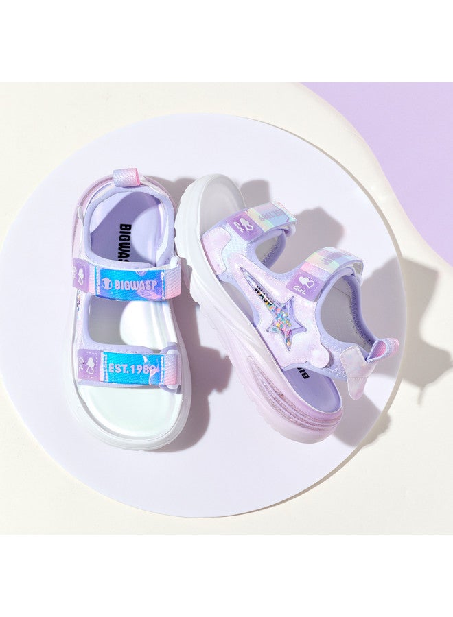 Bumblebee صنادل مفتوحة الأصابع للفتيات، أحذية أميرة صيفية للأطفال الصغار والأكبر سناً، صنادل شاطئية مريحة وعصرية، أحذية أطفال عصرية - Image 3