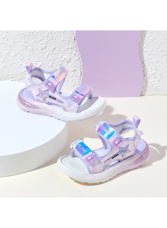 Bumblebee صنادل مفتوحة الأصابع للفتيات، أحذية أميرة صيفية للأطفال الصغار والأكبر سناً، صنادل شاطئية مريحة وعصرية، أحذية أطفال عصرية - Image 2