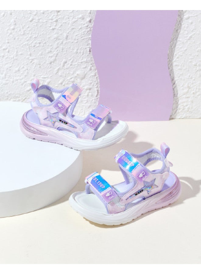 Bumblebee صنادل مفتوحة الأصابع للفتيات، أحذية أميرة صيفية للأطفال الصغار والأكبر سناً، صنادل شاطئية مريحة وعصرية، أحذية أطفال عصرية - Image 1