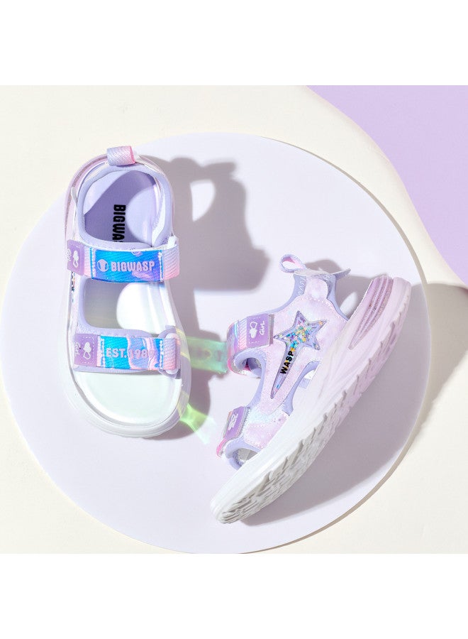 Bumblebee صنادل مفتوحة الأصابع للفتيات، أحذية أميرة صيفية للأطفال الصغار والأكبر سناً، صنادل شاطئية مريحة وعصرية، أحذية أطفال عصرية - Image 5