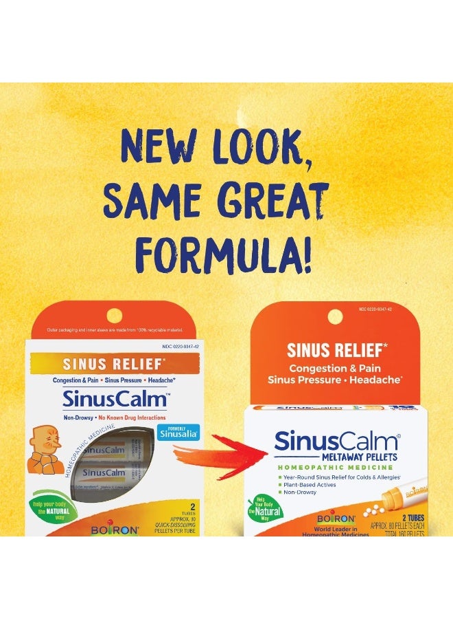 Boiron, SinusCalm Sinus Relief, 2 Tubes, Approx. 80 Quick-Dissolving Pallets Per Tube - Image 2