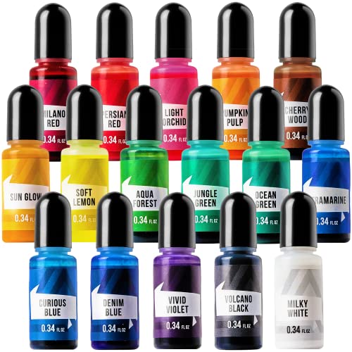 ALEXES Liquid Dye for Candle Making – Epoxy Resin Dye - Colorant Drops - 16 Candle Liquid Colors for Wax – Epoxy Colorant – 16 Colors Set - Premium Colors for Wax - Image 1