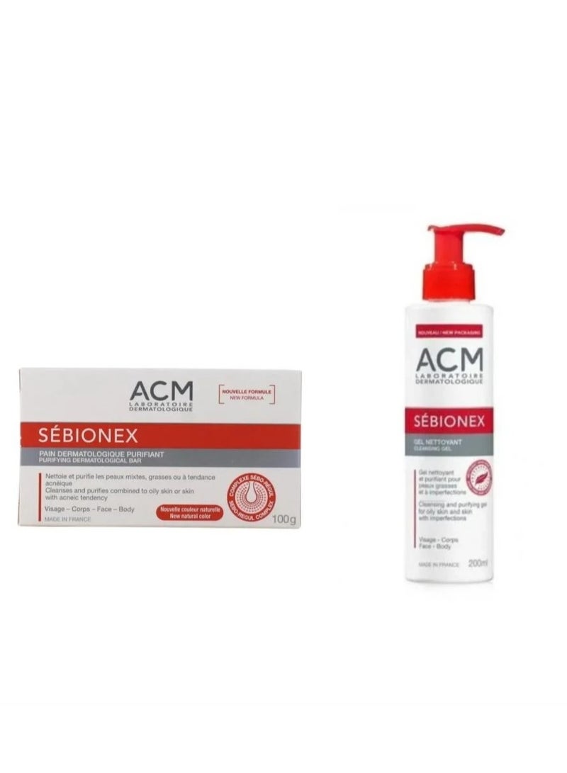 أيه سي أم صابون التنظيف وجل التنظيف من سيبيونكس للبشرة الدهنية