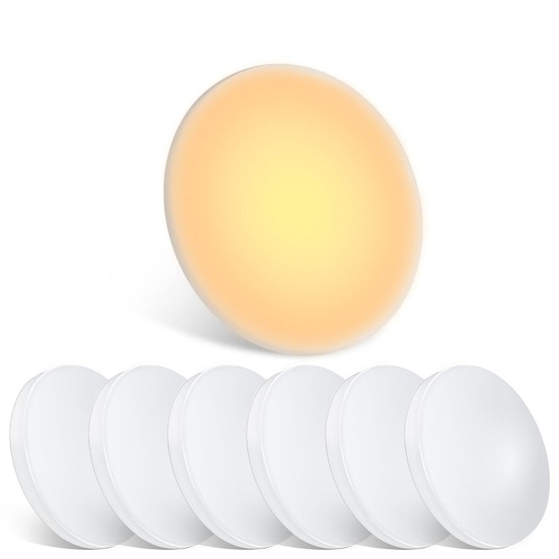 acegoo 12V LED Ceiling Dome Light RV Interior Puck Light 12 Volt Overhead Panel Light for Motorhome Travel Trailer Camper Van Boat CRI 90 Surface Mount DC 12V 6Pack 3000K Warm White