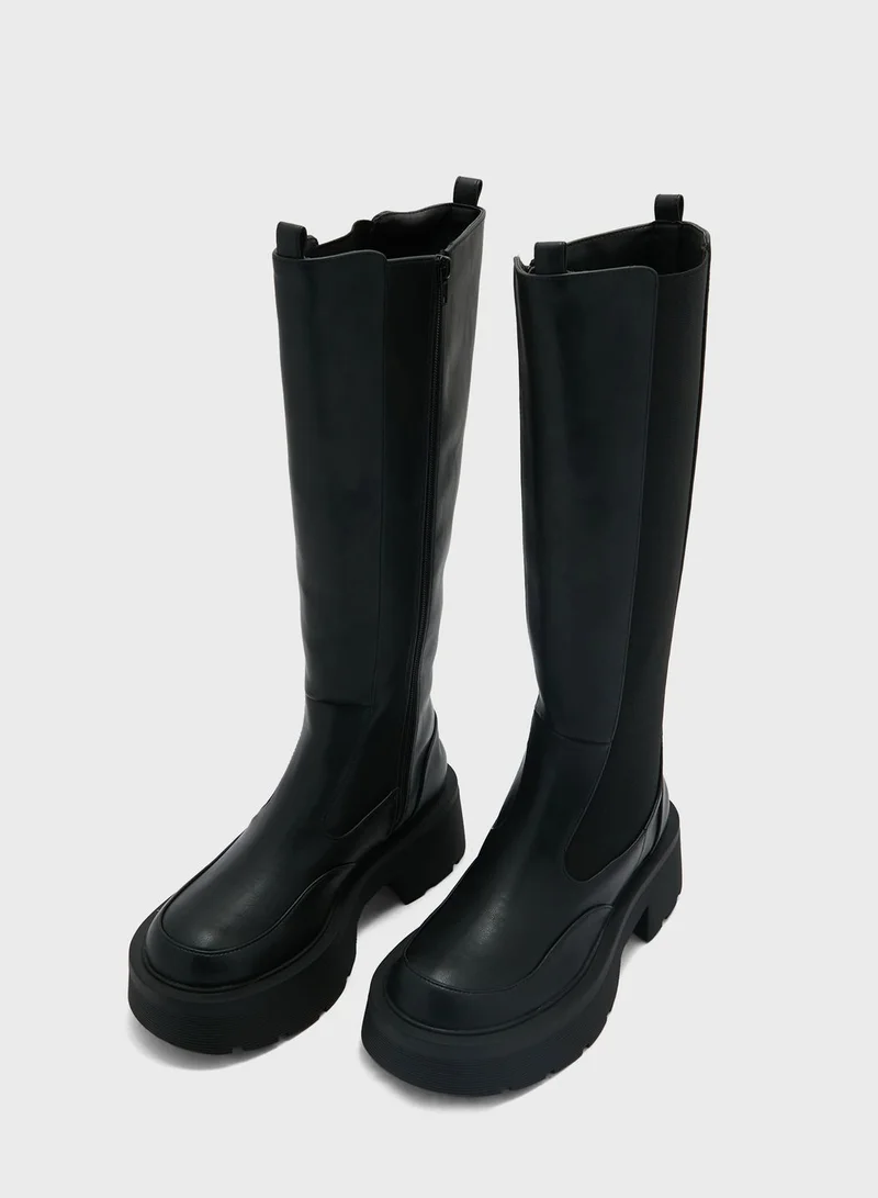 PUBLIC DESIRE Evergreen Knee Boots
