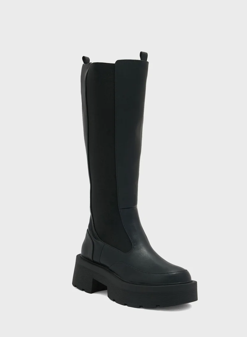 PUBLIC DESIRE Evergreen Knee Boots