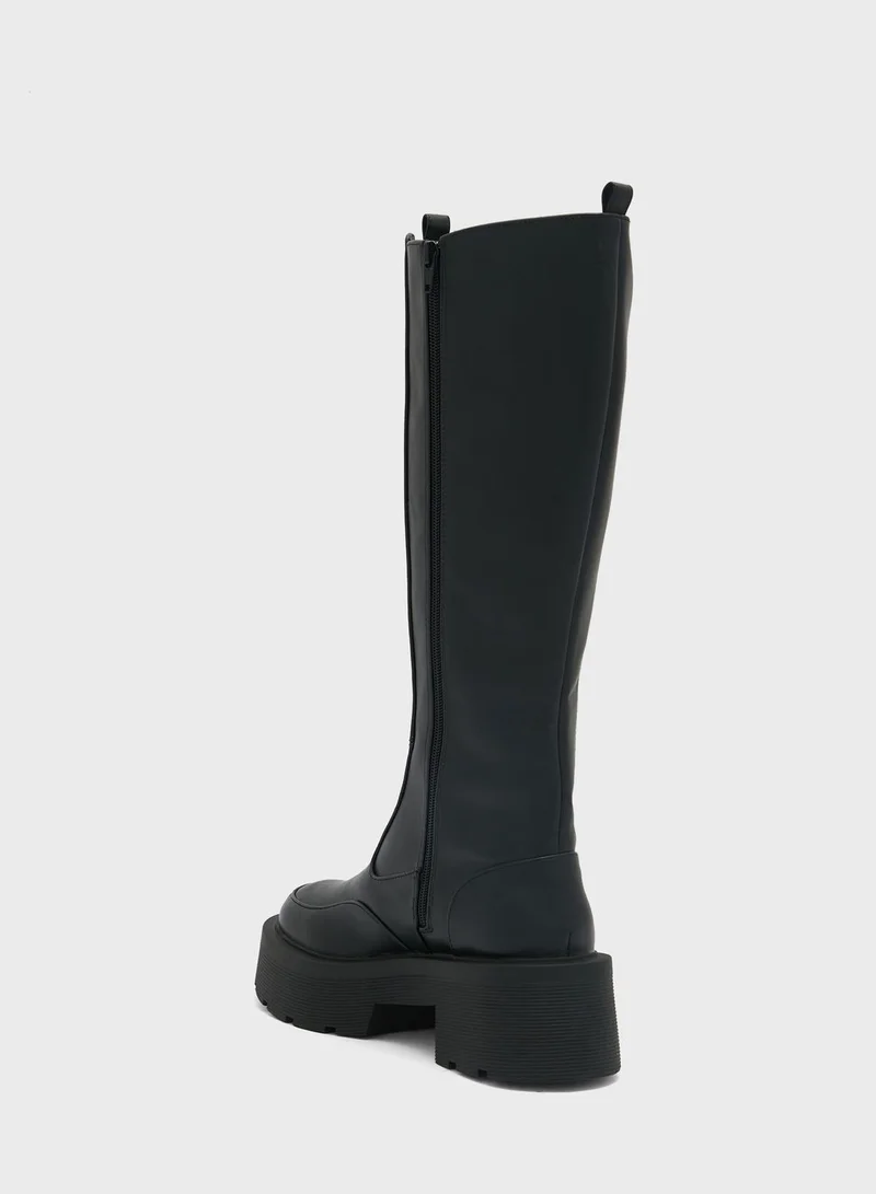 PUBLIC DESIRE Evergreen Knee Boots