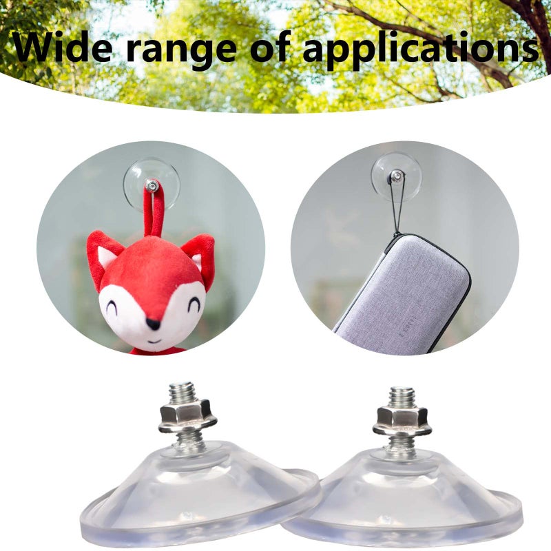 AccEncyc 6 Pcs Strong Thickened Sucker Suction Cup Clear PVC Sucker Pads with M6 x 14 Thread Screw Extra Strong Adhesive Glass Suction Holder - Image 5