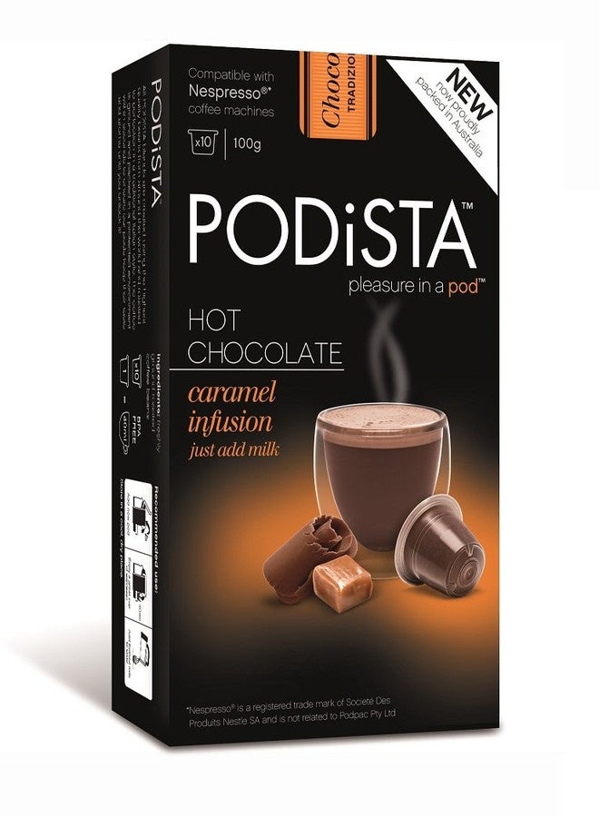 PODiSTA Hot Chocolate Nespresso Original Line Compatible Capsules Hot Cocoa Pods - Variety Pack - 4 Flavors / 4 Boxes - 40 Pod Package - Image 4