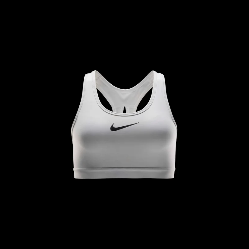 Nike White Women's Swoosh High Support Non-Padded Sports Bra for Women | Best Price UAE