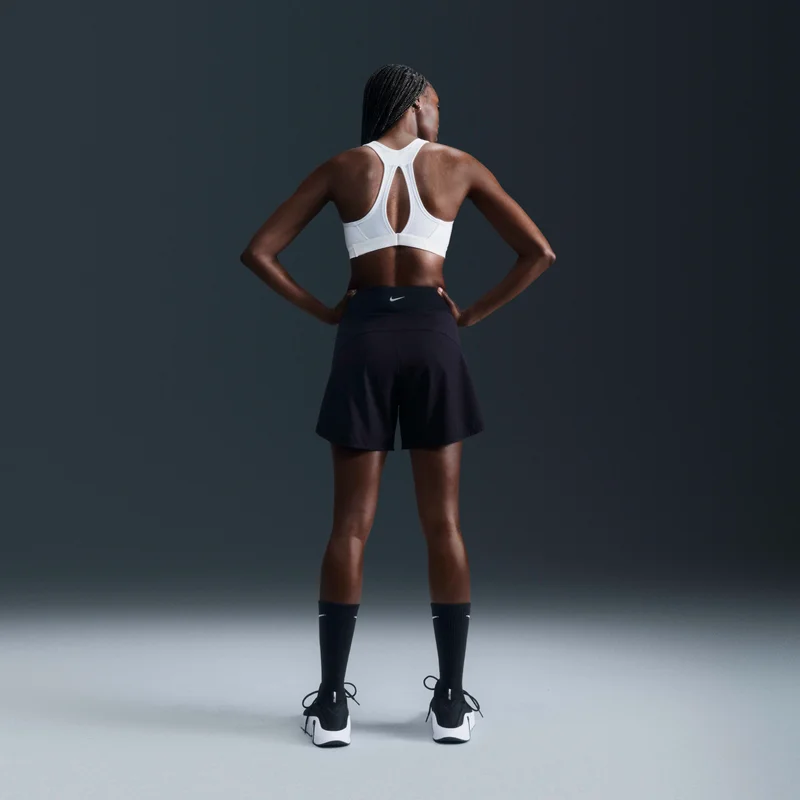 Nike White Women's Swoosh High Support Non-Padded Sports Bra for Women | Best Price UAE