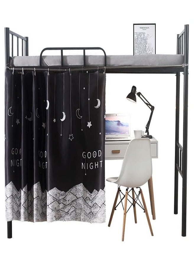 Zikra Dorm Bunk Bed Curtain - Single Bed Tent Curtain for Dust-Proof and Canopy-like Experience - Perfect for Single Sleeper Bunk Beds in Student Dormitories - Blackout Cloth for Lightproof and Shading - Cr - Image 1