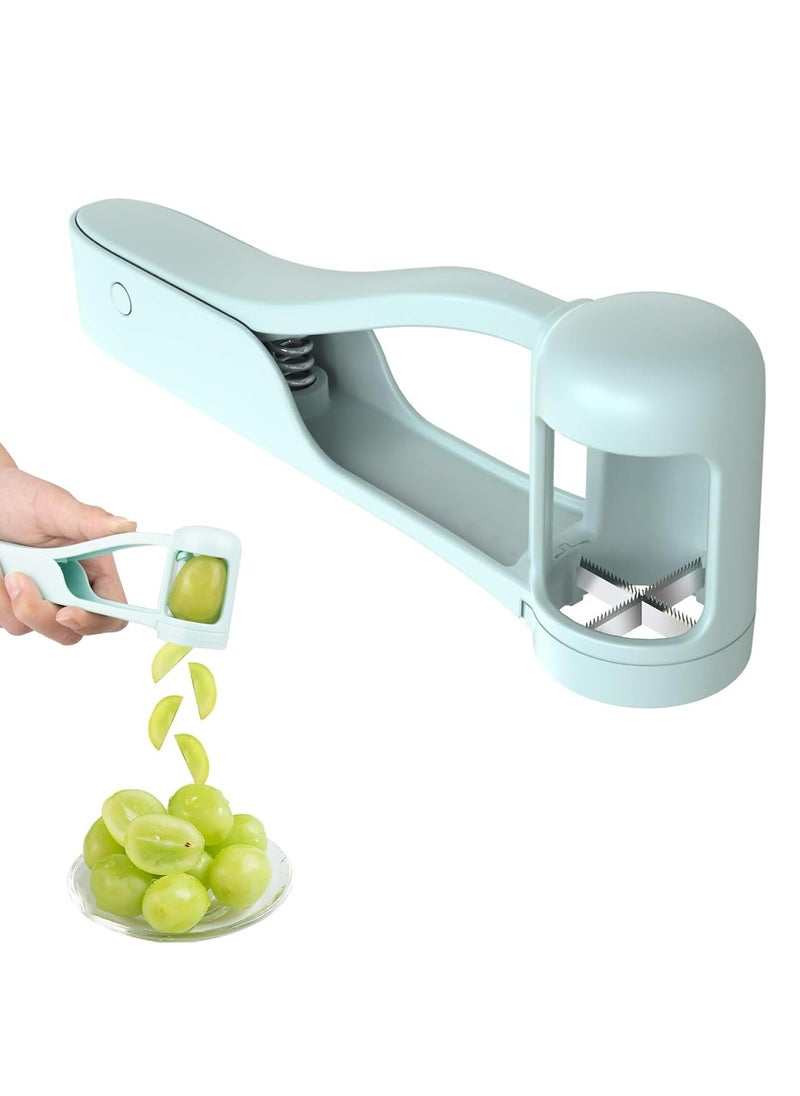 Oasisgalore Grape Cutter For Toddlers,4-Piece Fruit & Veg Slicer, Stainless Steel Blade.  - Image 1