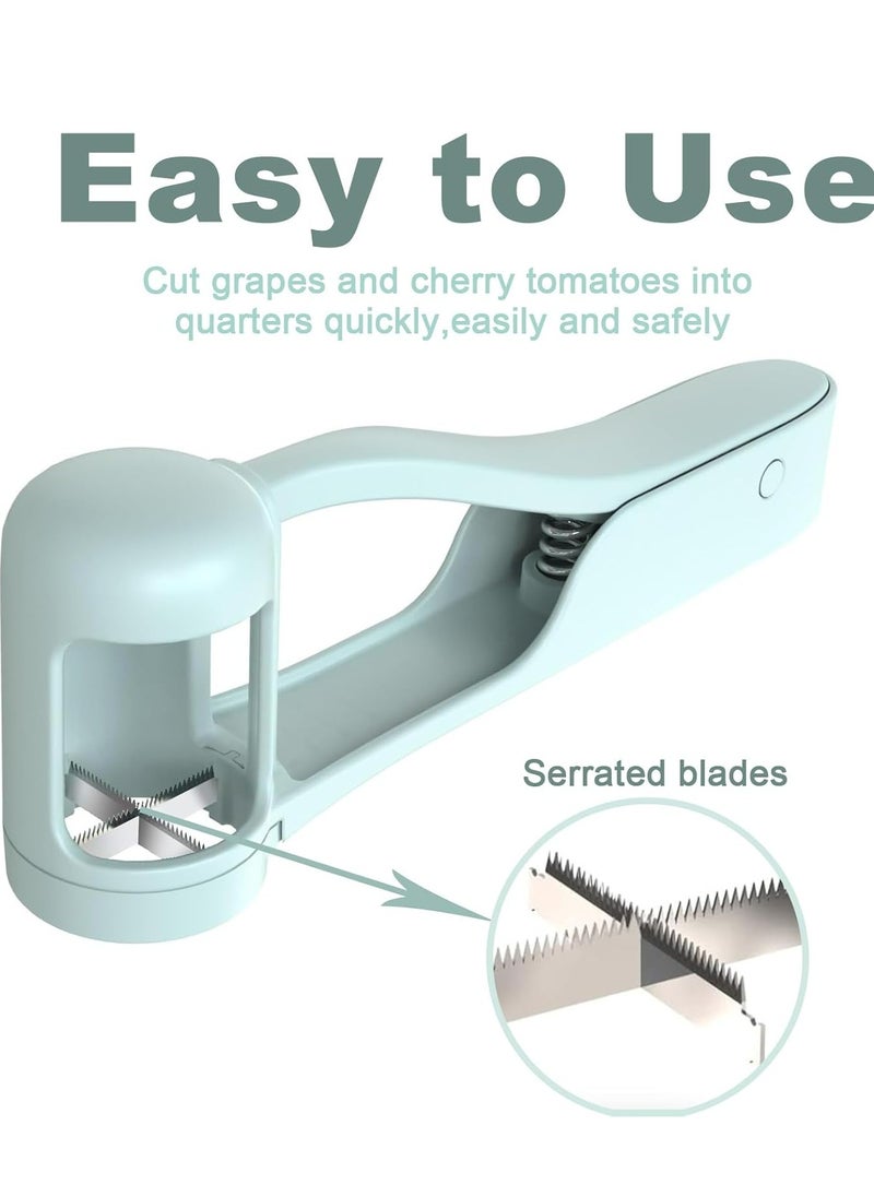 Oasisgalore Grape Cutter For Toddlers,4-Piece Fruit & Veg Slicer, Stainless Steel Blade.  - Image 2