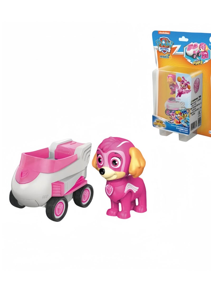 ( Daily Reconnaissance Aircraft ) Paw Patrol Power Dog Super Team Pull Back Car Series Assembling Building Blocks Toy Doll  - Image 1