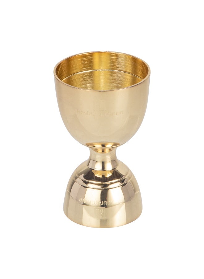 Restaurantware بار لوكس 1 / 2 أونصة جاجر، 1 جاجر بيل متين - لقياسات دقيقة، أداة بار لقياس المشروبات الكحولية، العصائر، أو الشراب، جاجر كوكتيل مزدوج من الفولاذ المقاوم للصدأ مطلي بالذهب - Image 2