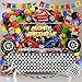 Fayoo 105Pcs Race Car Birthday Party Decorations Race Car Balloon Garland Kit and Checkered Flag Party Supplies Cupcake Toppers Party Decorations Set for Boys Girls Car Party Theme Decoration - Image 3