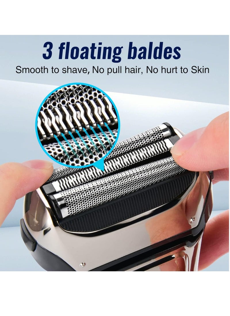 DOSCHER - Electric Shaver for Men, Foil Electric Razor with Beard Trimmer, Cordless Rechargeable Shaving Machine for Face, LED Display Wet Dry Use - Image 1