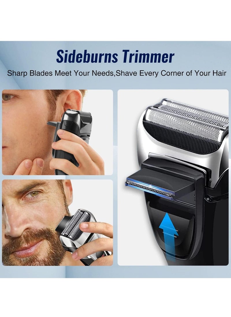 DOSCHER - Electric Shaver for Men, Foil Electric Razor with Beard Trimmer, Cordless Rechargeable Shaving Machine for Face, LED Display Wet Dry Use - Image 1