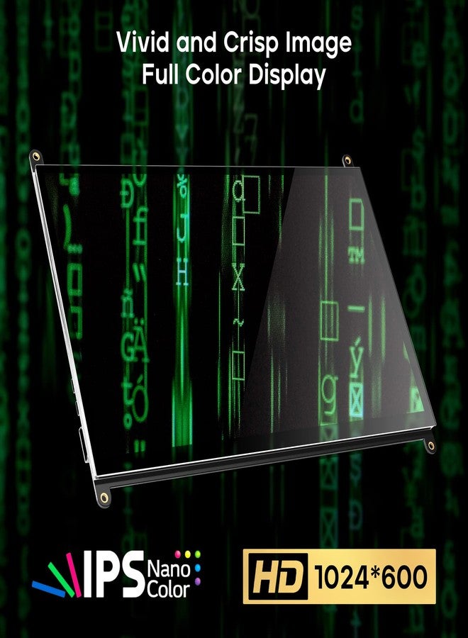 ROADOM Lebula Touchscreen Monitor for Raspberry, 7 Inch 1024X600 Small USB Monitor Portable Capacitive IPS Display with HDMI for Pi 4/3 /2/ Zero,Xbox/PS4,Ubuntu, Windows 7/8/10,Mac - Image 3