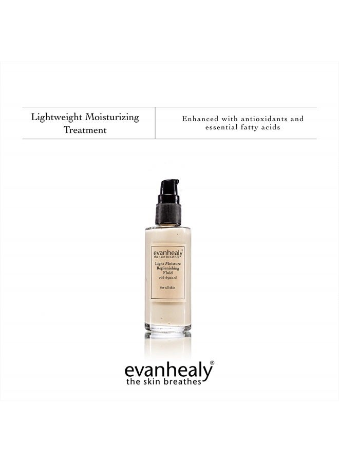evanhealy Light Moisture Replenishing Fluid with Argan Oil | Natural Moisturizer Serum for Dry & Sensitive Skin | Anti Aging Vitamin E Oil Face Serum - Image 2