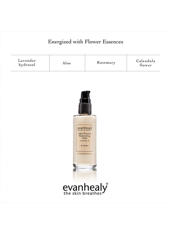 evanhealy Light Moisture Replenishing Fluid with Argan Oil | Natural Moisturizer Serum for Dry & Sensitive Skin | Anti Aging Vitamin E Oil Face Serum - Image 4