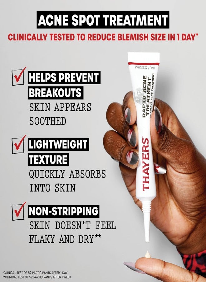 THAYERS Rapid Acne Treatment with 10% Sulfur, Sulfur Acne Treatment with Niacinamide and Glycolic Acid, Soothing and Non-Stripping Skin Care, 0.68 Fl Oz - Image 2