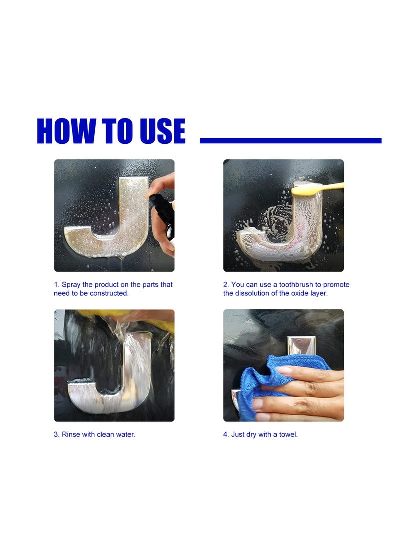 SYOSI 2 Pcs Rust Remover Spray, Multipurpose Rust Remover, Rustout Instant Remover Spray, Car Care Cleaning Rust Remover for Metal Parts - Image 3